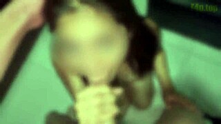 Risky anal in bathroom with cheating 18yo and mature neighbor