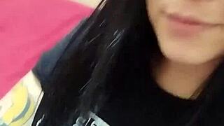 Masturbating While Sucking Stepbrother's Dick Without Condom