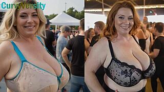 Plump college coeds chatting about university life