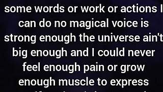 Do you really want someone loved more than you? My loneliness is a kindness.