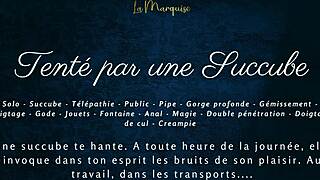 I succumb to succubus temptation with French dirty talk in public anal