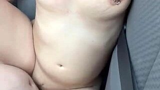 big booty woman rides her customer in the car