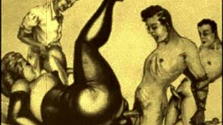 Vintage Erotic Drawings Showcase Stunning Big Tits and Ass