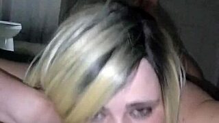 Snowbunnyqueen27 deepthroats a cage fighter's beautiful BBC!