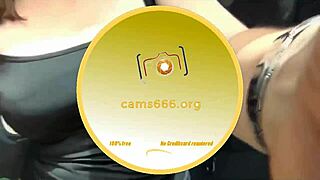 Young adult masturbates in car outdoors