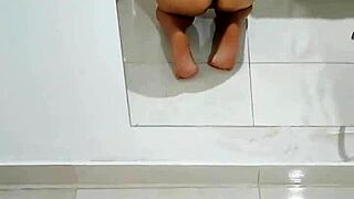 Japanese babe eagerly sucks cock while parents sleep nearby.