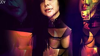 Rough pounding Rei Sky, covering her stomach in jizz