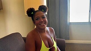 The girlfriend chats on the phone with her boyfriend while spending time with his best friend