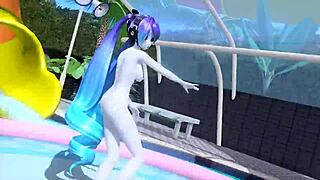 Hatsune Miku Dear Cocoa Teases with Her Sensual Naked Dance, Revealing Those Big Tits