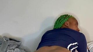 young girl humps pillow after gym workout