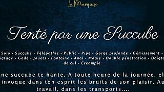 I succumb to succubus temptation with French dirty talk in public anal