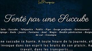 I succumb to succubus temptation with French dirty talk in public anal