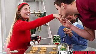 teen step granddaughter banged by santa step grandpa in family taboo
