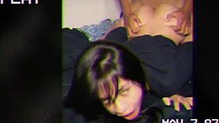 beautiful latina petite moans during pov blowjob in vhs compilation! 📼