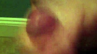 The guy is cumming after intense action