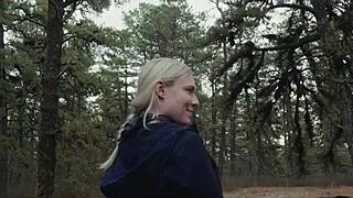 two sick perverts take bubble butt milf for a crawl into the woods