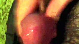 The guy is cumming after intense action