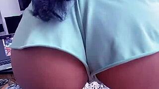 latina housewife rides husband in sensual homemade doggystyle