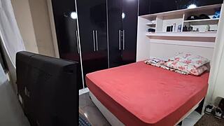 Blindfolded Wife Surprised By Friend In Bedroom Prank