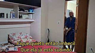 Blindfolded Wife Surprised By Friend In Bedroom Prank