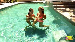 She called her lesbian friend upon arrival and they shared a passionate kiss outdoors with small tits and big ass.