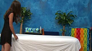 Skillful hottie craves intense cock action in massage scene.