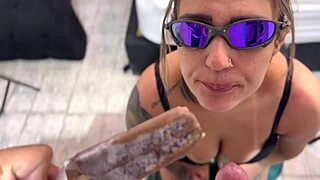 Tricking my stepsister with monster cock, will you cum in a minute?