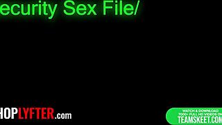 Blonde Babe Stripped By Security Officer