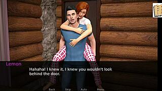 3D visual novel with a curvy and cute girl in a daring outfit