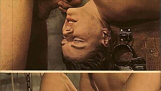 Top vintage straffe med behårede bundne skønheder i retro BDSM