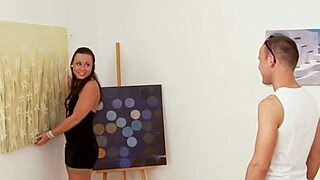 Femdoms dildo fucking submissive boyfriend in FFM threeway