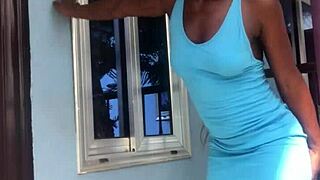 Watch Crazybitch Twerking Wildly On The Balcony!