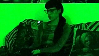 sexy goth mistress smokes a cigarette