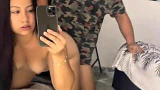 Beautiful Colombian Neighbor Demands Intense Mirror Fuck After Watching Video