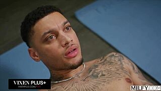 vixenplus fit yoga milf barbie rides college stud's hard cock