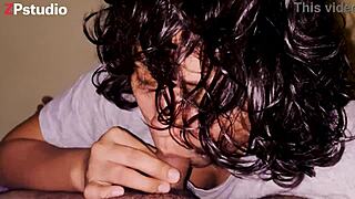 Beautiful stepsister frida gives blowjobs, eagerly swallowing cum in mouth