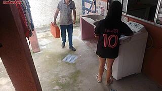 i paid the washing machine tech with my ass while hubby was out. couldn't resist his hot brazilian charm!