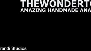 ria sunn tests huge dildo, gaping with anal fisting and ass to mouth