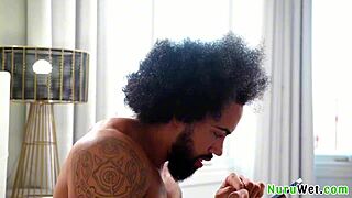 Lacey Jayne and James Angel deliver busty nuru massage