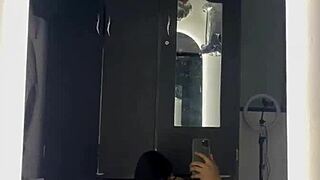 Beautiful Colombian Neighbor Demands Intense Mirror Fuck After Watching Video