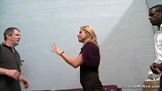 Wife Fucks BBC While Husband Sucks and Eats Creampie