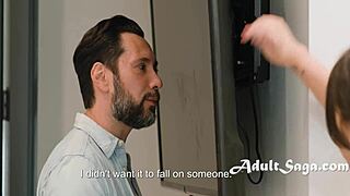 Slumber party cutie caught bestie's stepdad at the party