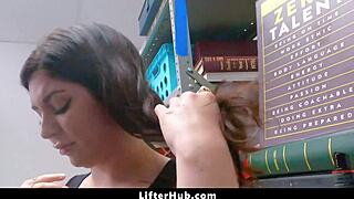 Mall Officer Dominates Teen In Garage Fuck