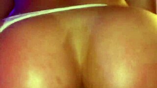 The step sister's boyfriend finally gets to fuck her tight ass while she rides and shakes it passionately.