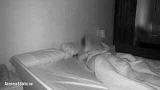 Ghost spooks girl in wild bedroom doggystyle