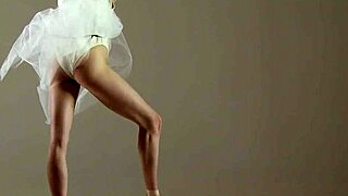 Blonde Russian Gymnast Stretching Naked