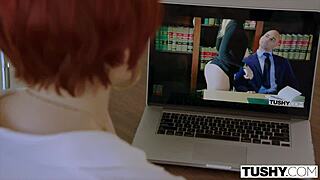 Bree Daniels' first anal scene in a hot redhead-themed set