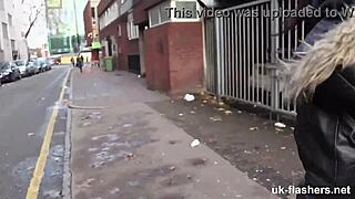 british cutie pisses pants in wild public display