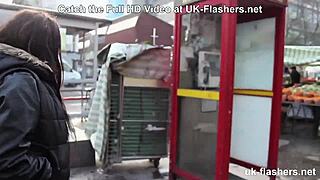 british cutie pisses pants in wild public display