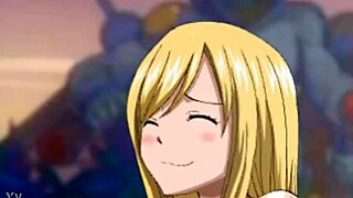 Lucy rides Loke in Fairy Tail!